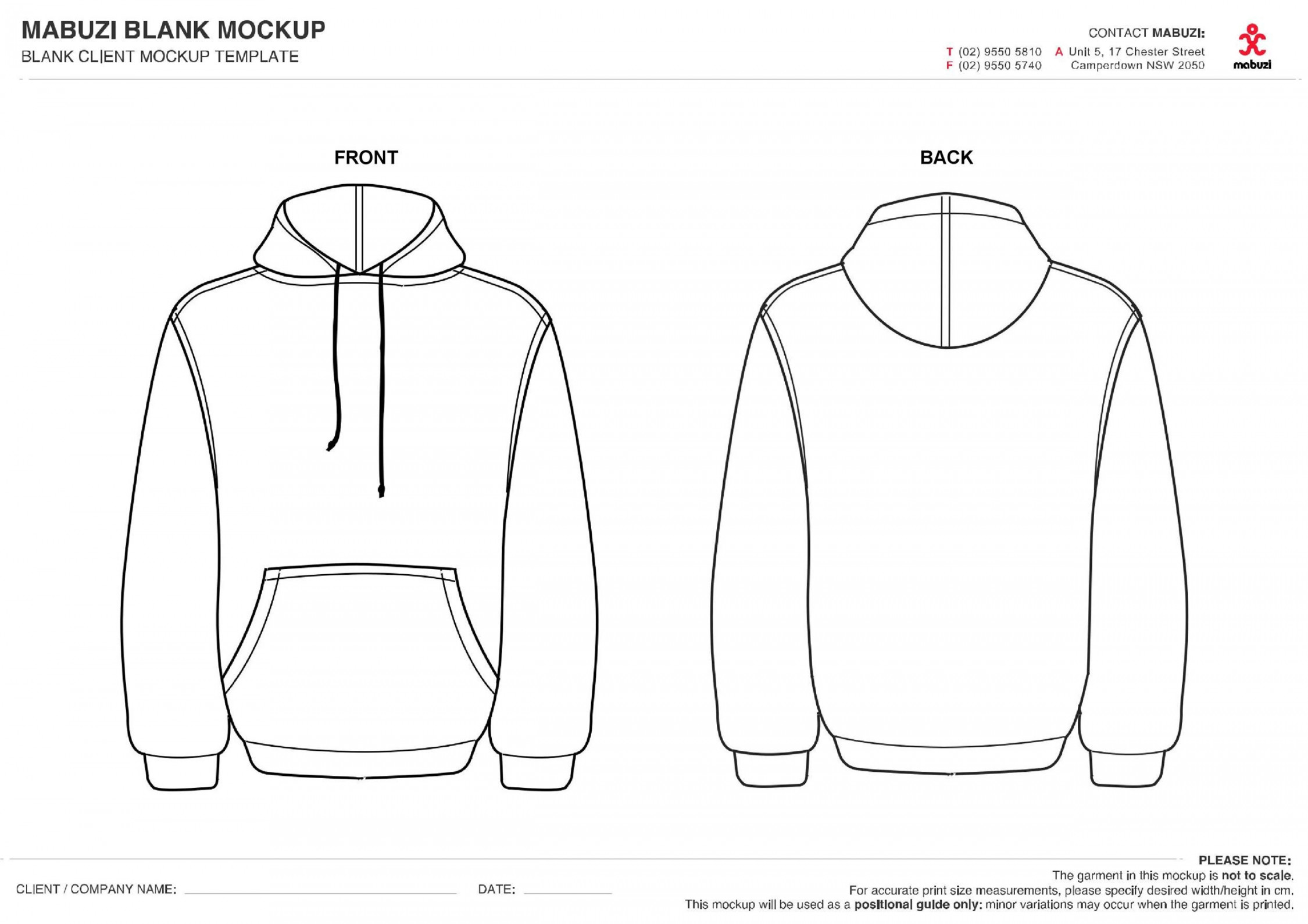 Blank Hoodie Templates [+ Hoodie Mockups] ᐅ TemplateLab