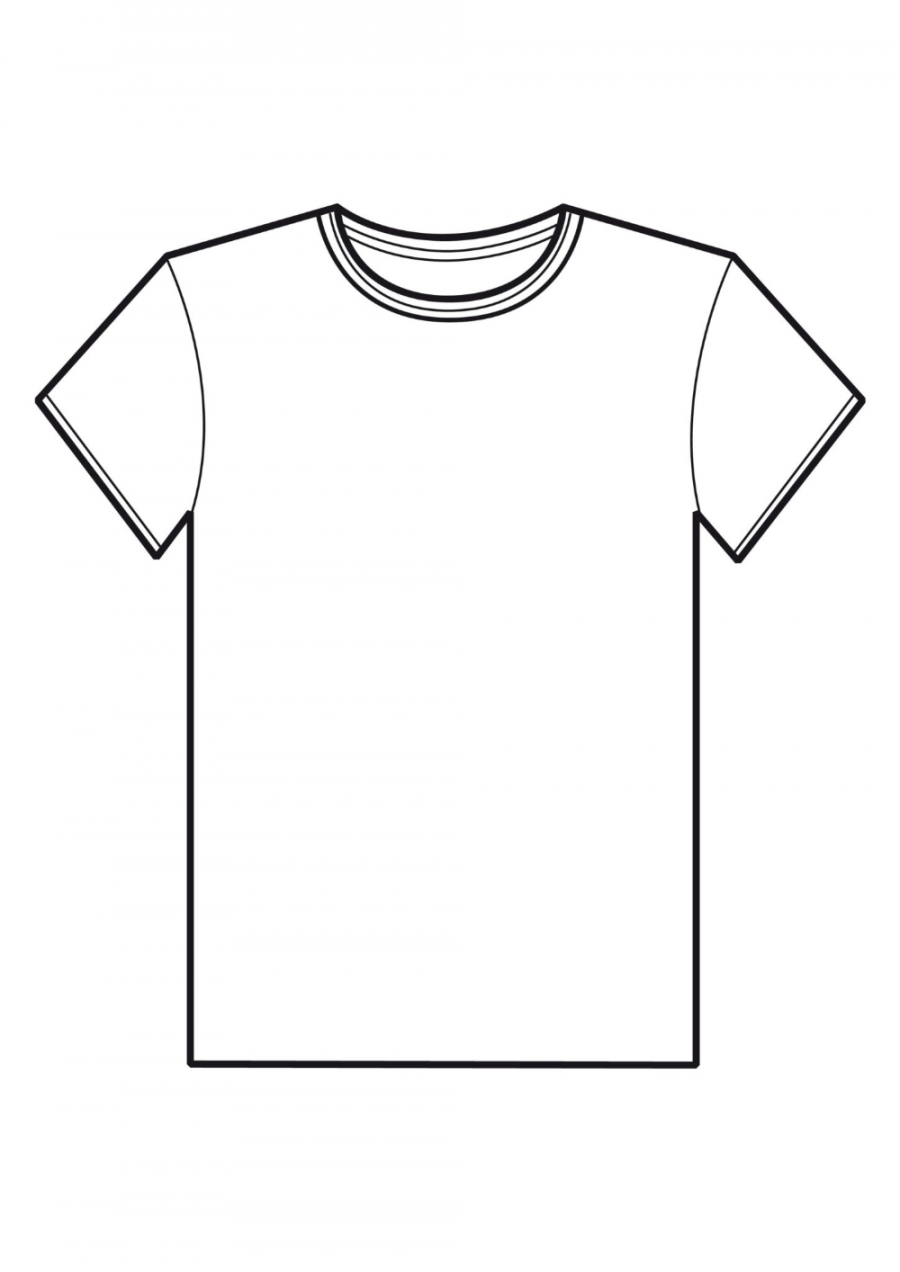 Blank T Shirt Template For Colouring - Clipart Best with regard to