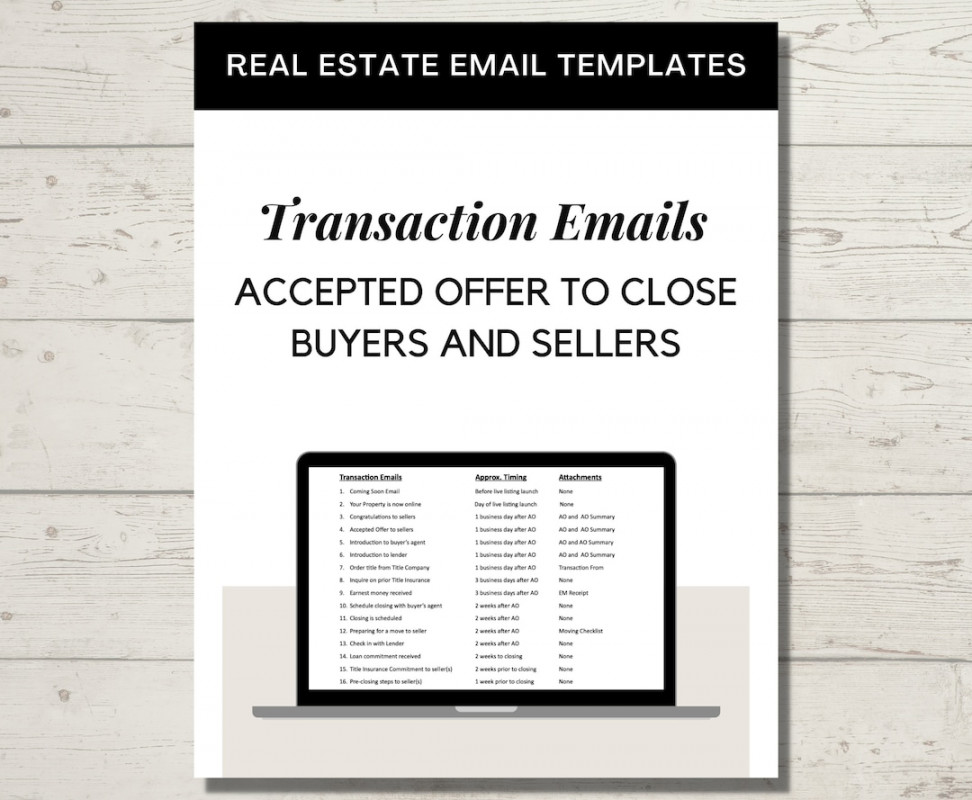 Buy Real Estate Transaction Coordinator Email Templates for