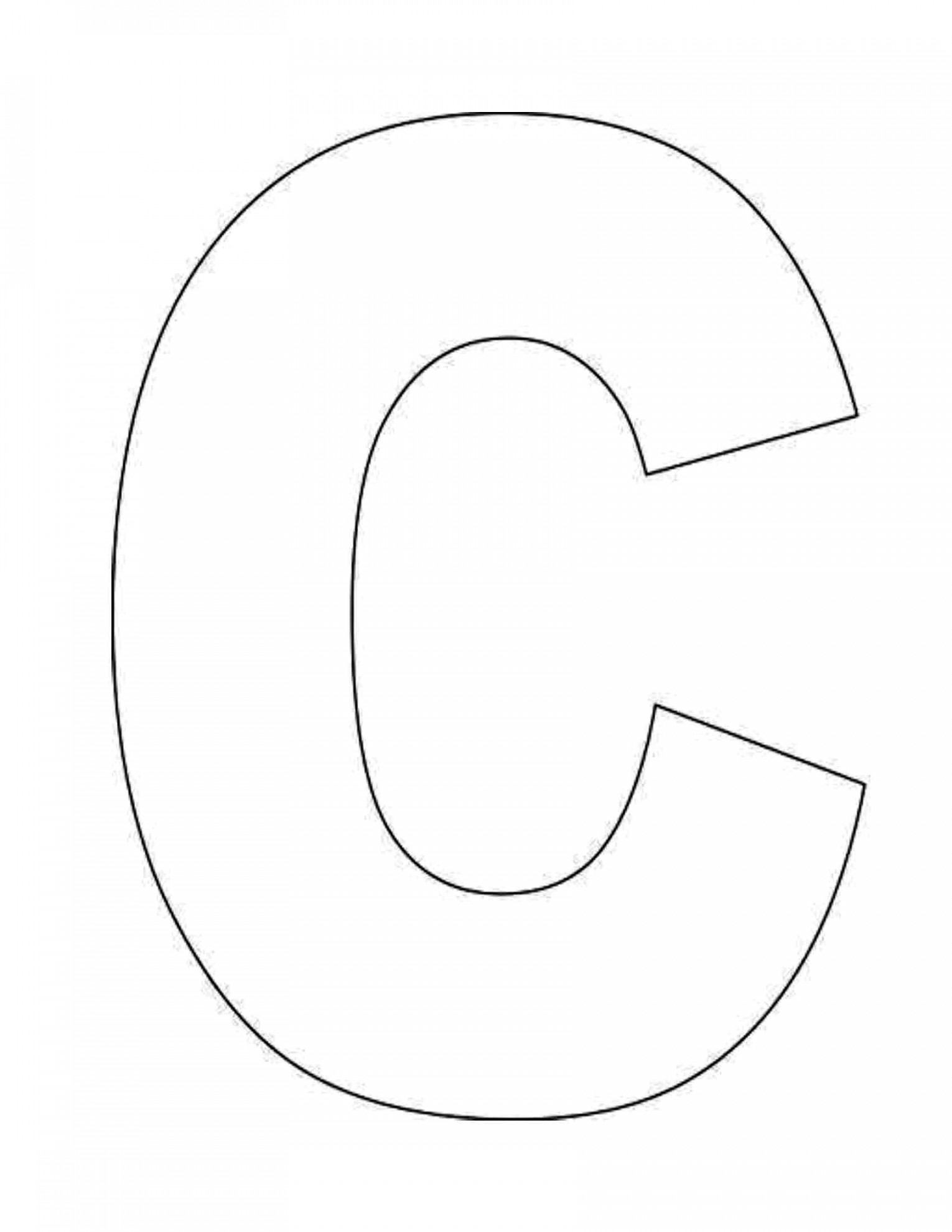 Download or print this amazing coloring page: Letter c coloring