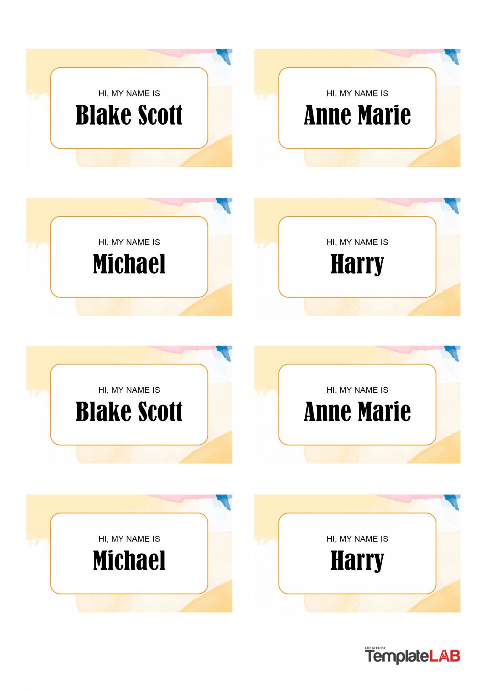 Editable Name Tag & Name Badge Templates [Free]