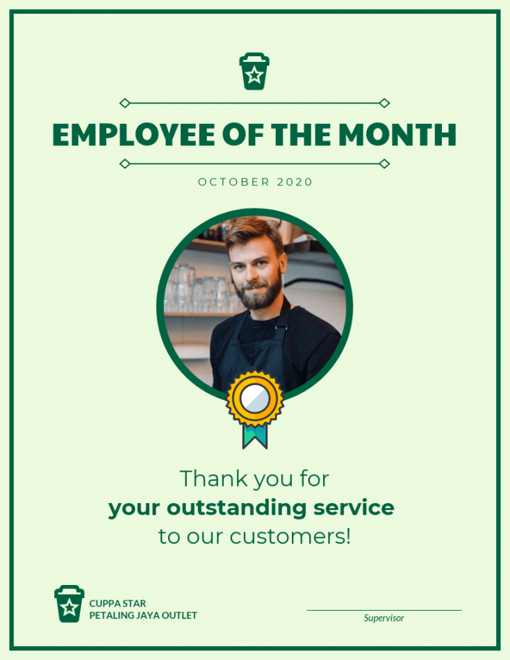 Employee of the Month Certificate Template