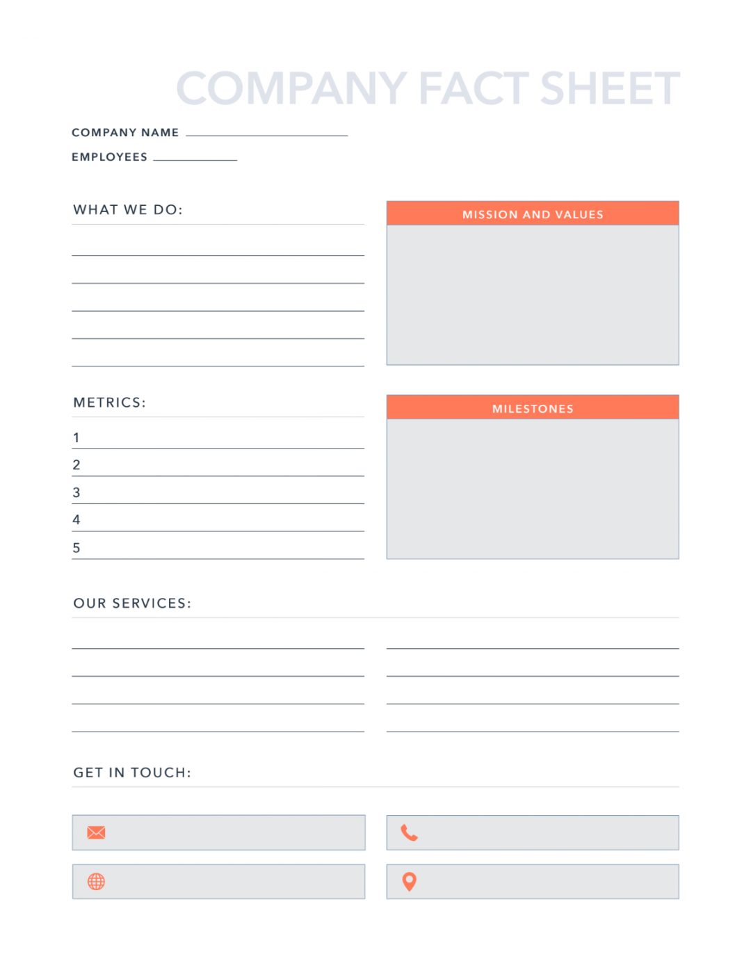 Free Fact Sheet Template for PDF  Word  HubSpot