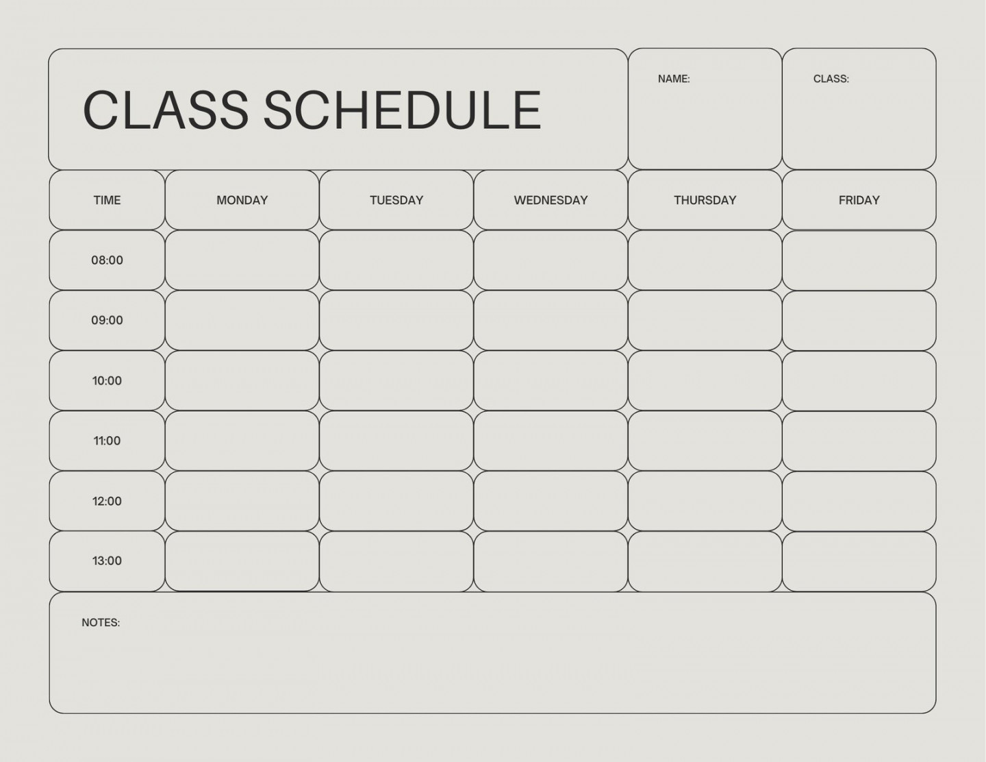 Free printable class schedule templates to customize  Canva