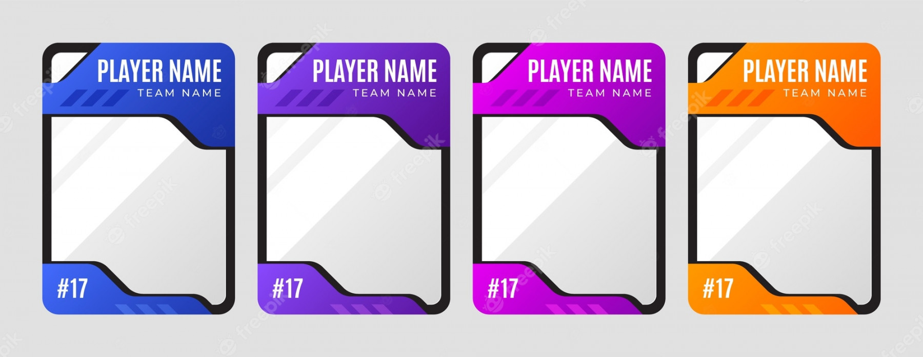 Free Vector  Gradient trading cards template