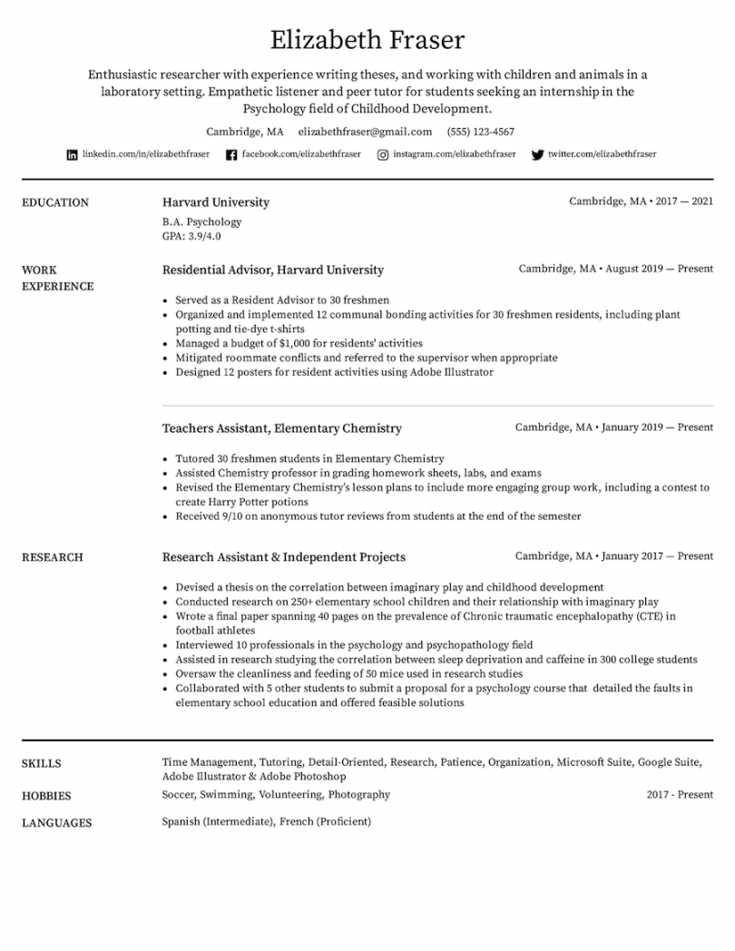 Fresher Resume Templates & Formats for   Easy Resume