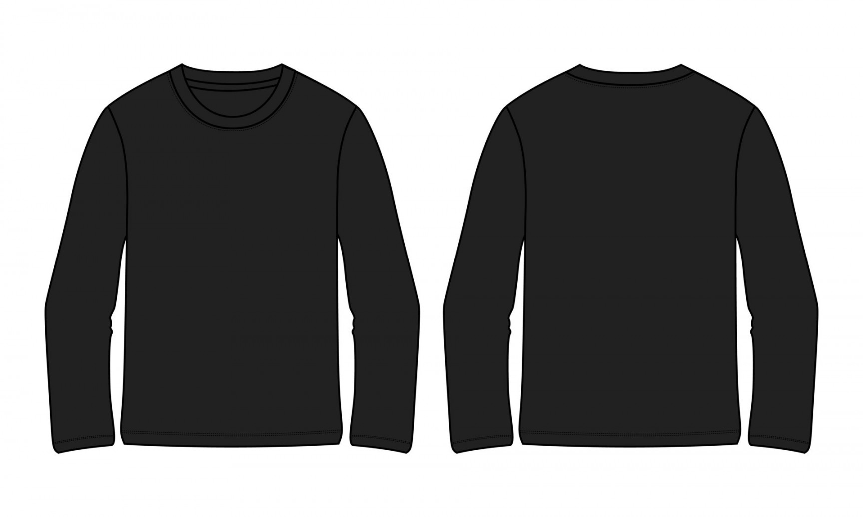 Long Sleeve T Shirt Template Vector Art, Icons, and Graphics for