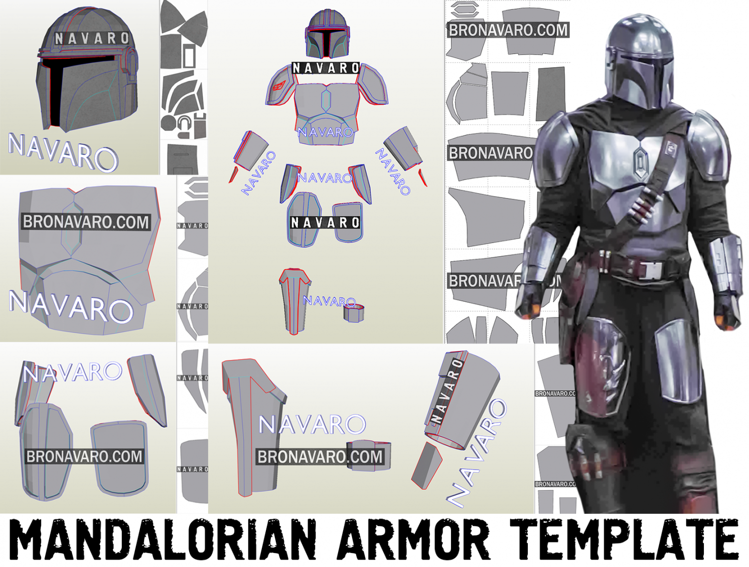 MANDALORIAN Beskar Armor Template - Mandalorian Armor Pepakura