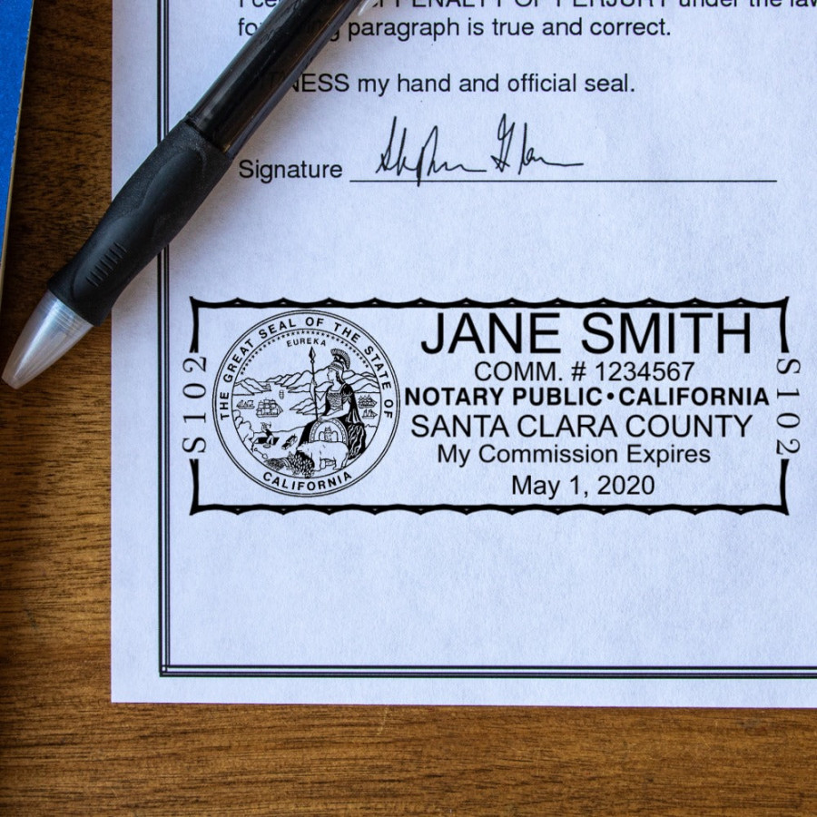 Self-Inking California Notary Stamp