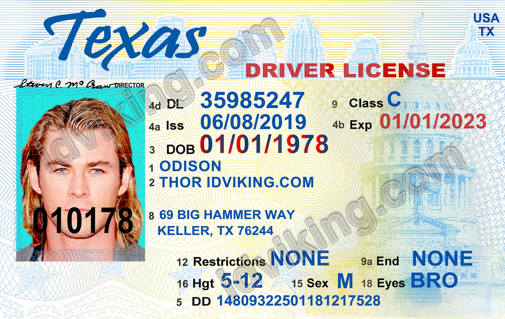 Texas Drivers License Template Psd Free