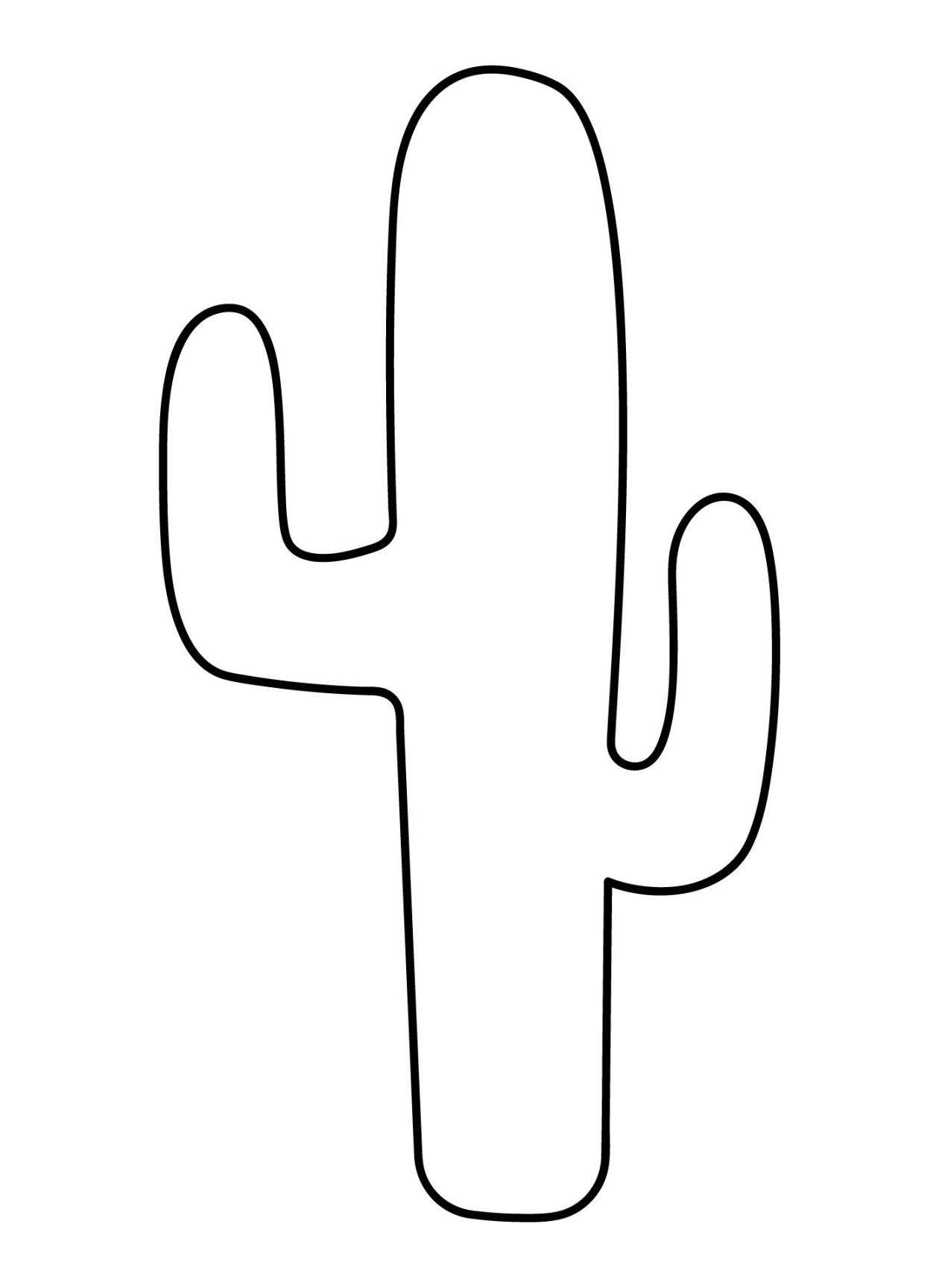 Best Printable Cactus Template - printablee