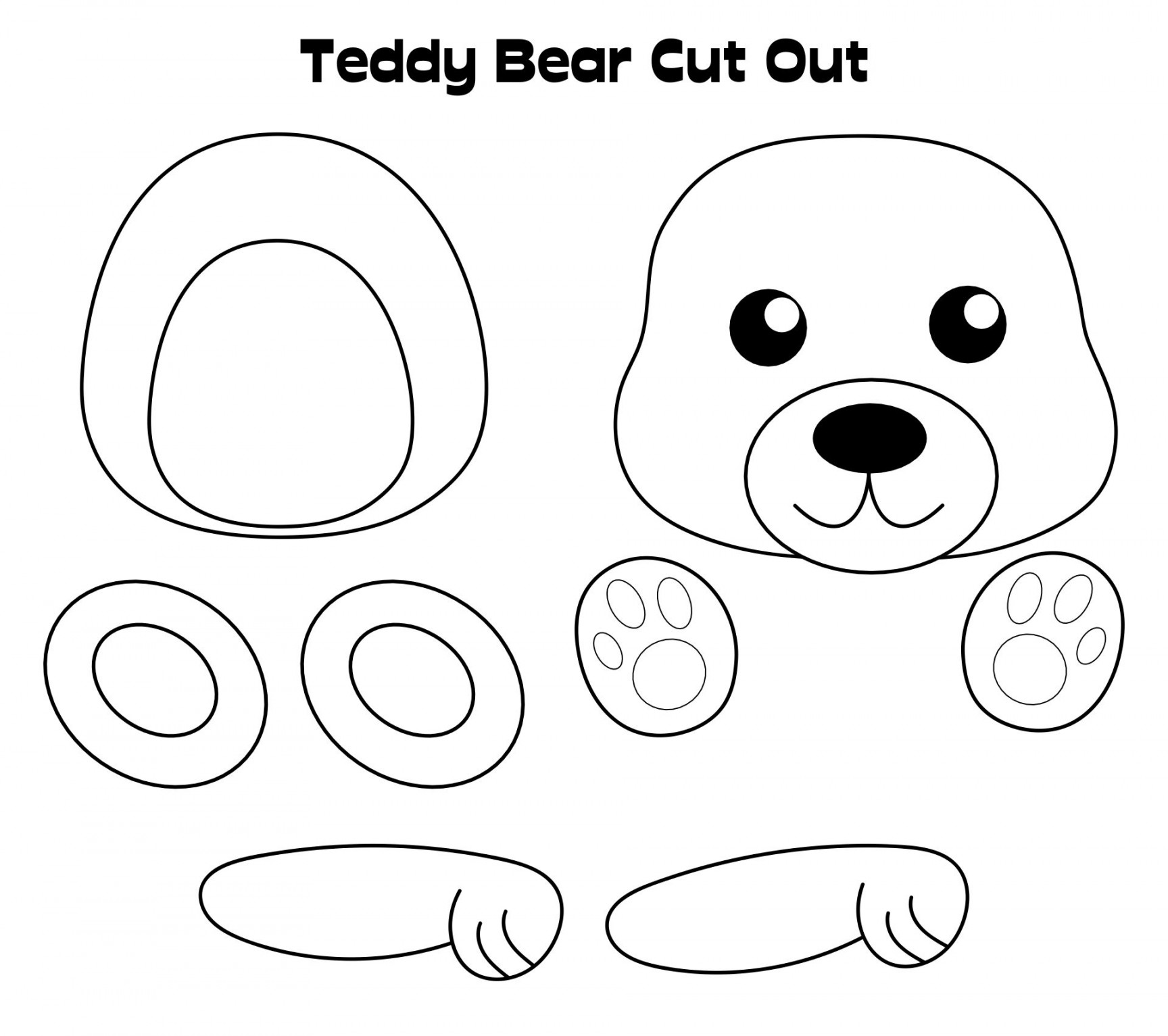 Best Teddy Bear Template Printable - printablee