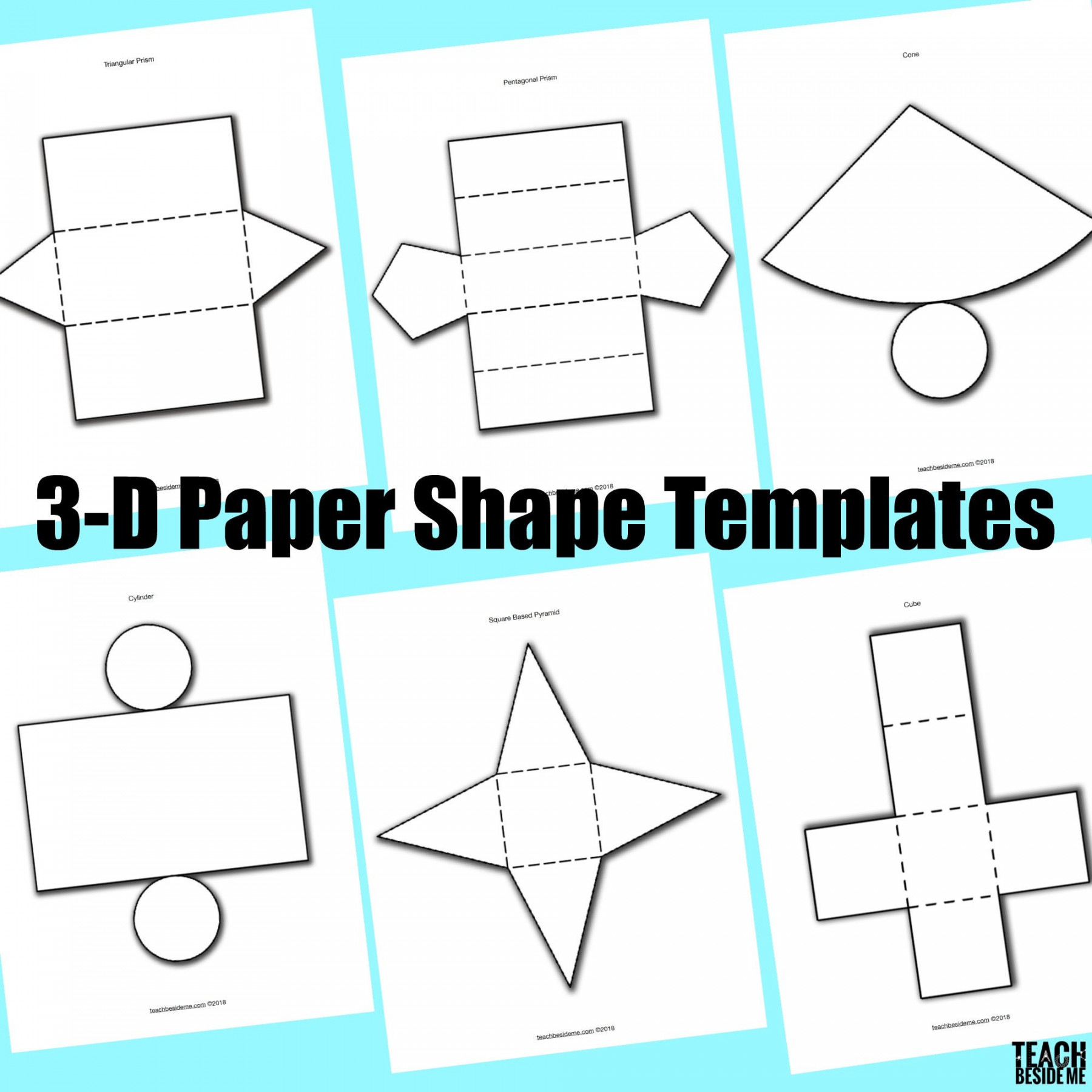 -D Paper Shape Templates - Etsy