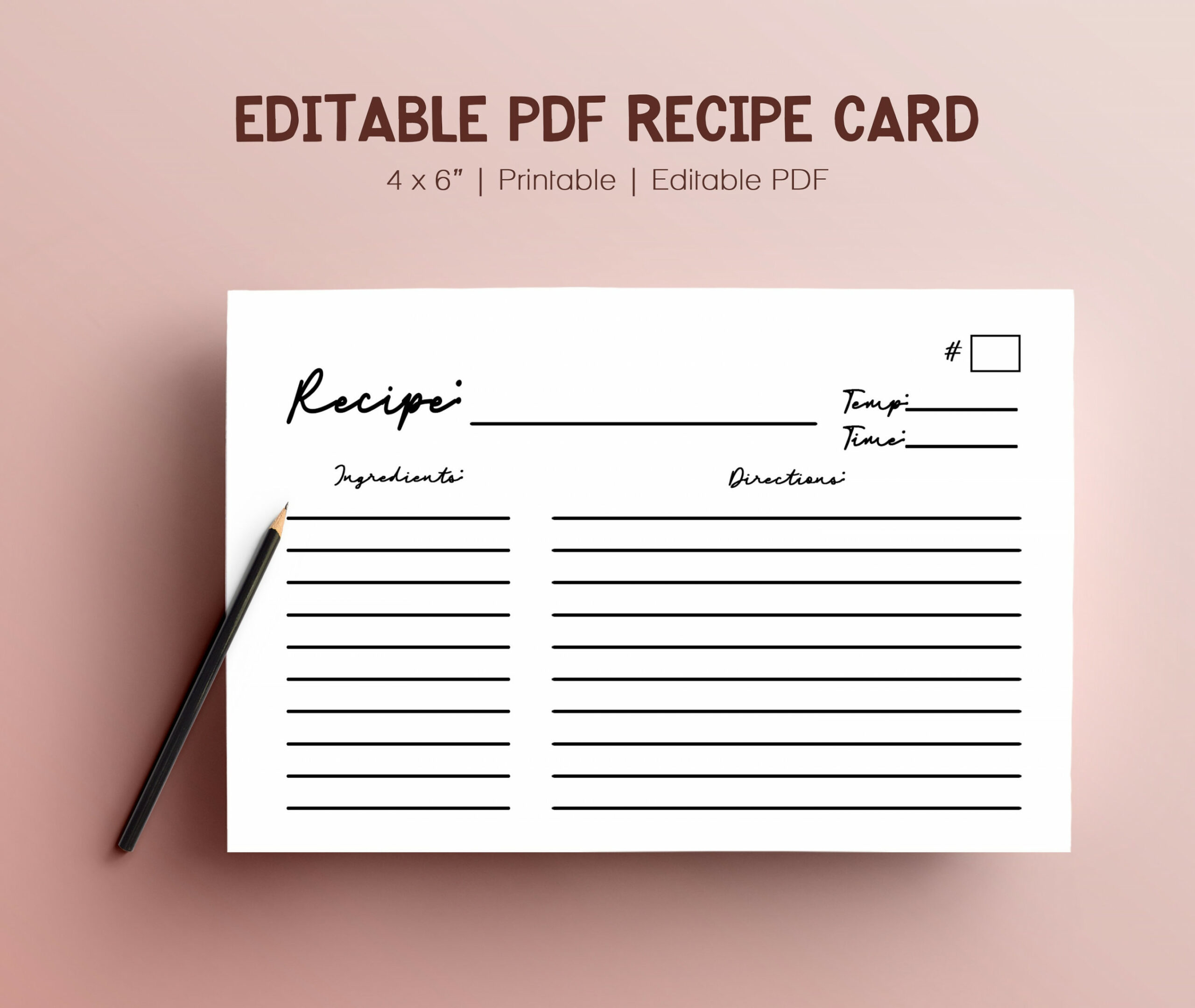 Editable Blank Recipe Binder Book Digital Template PDF Index - Etsy