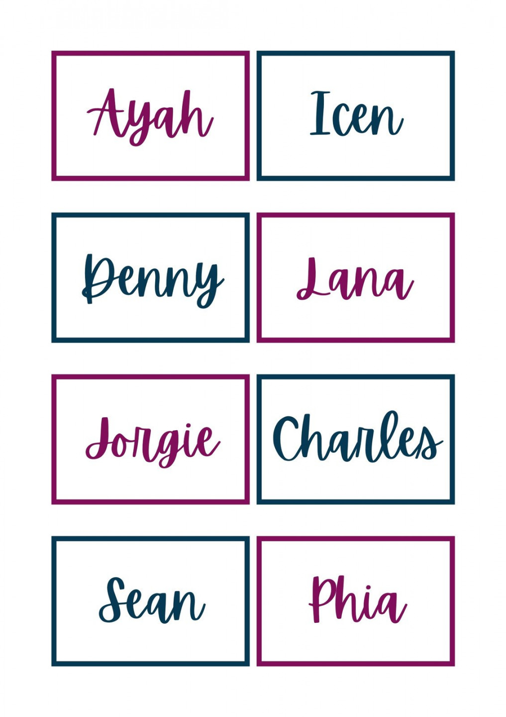 Free, printable, customizable name tag templates  Canva