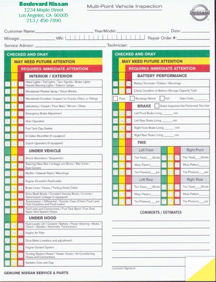 Free Printable Vehicle Inspection Form - FREE DOWNLOAD  Vehicle