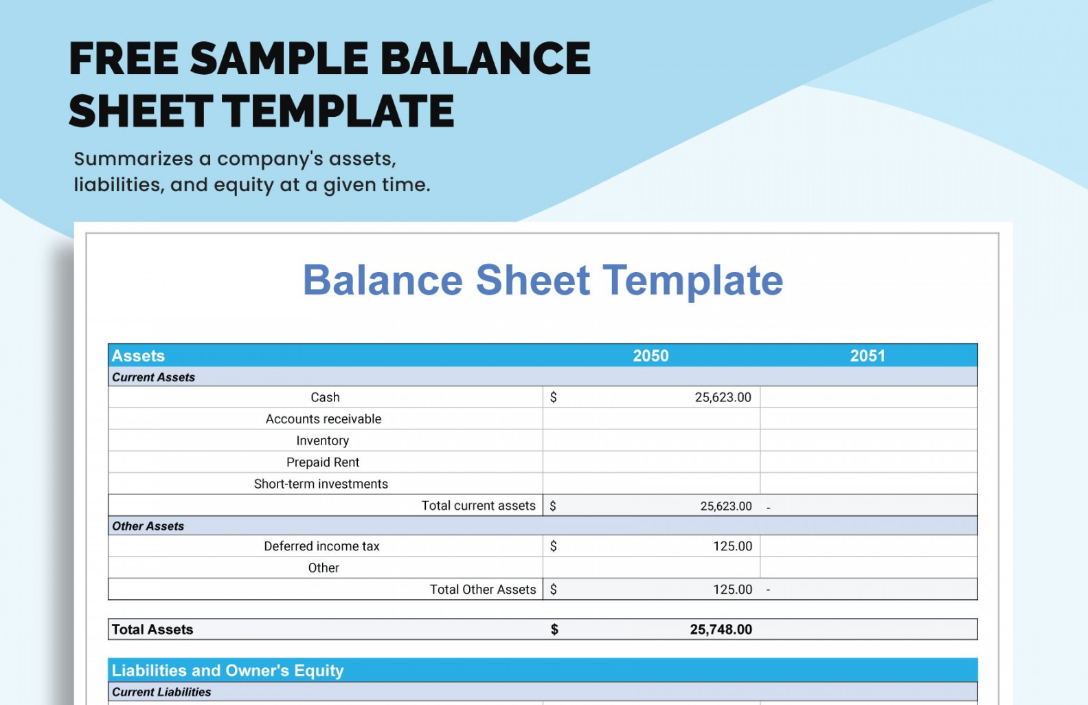 Free Sample Balance Sheet Template - Download in Word, Google Docs