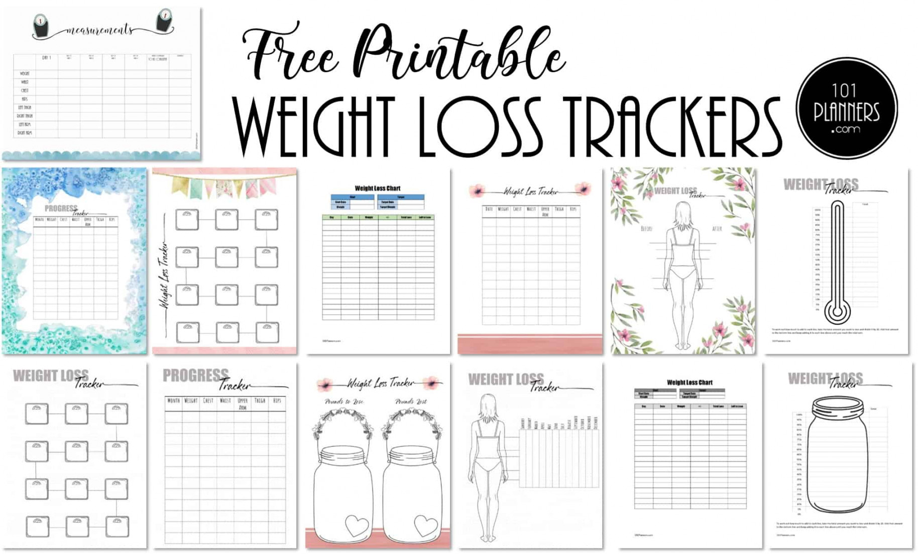 FREE Weight Loss Tracker Printable  Customize before you Print