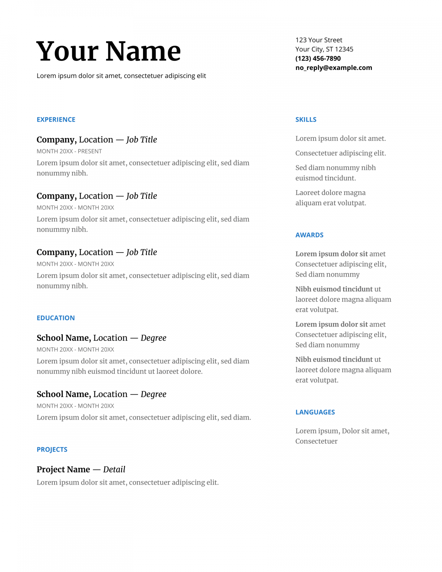 + Google Docs Resume Templates [Download Now]