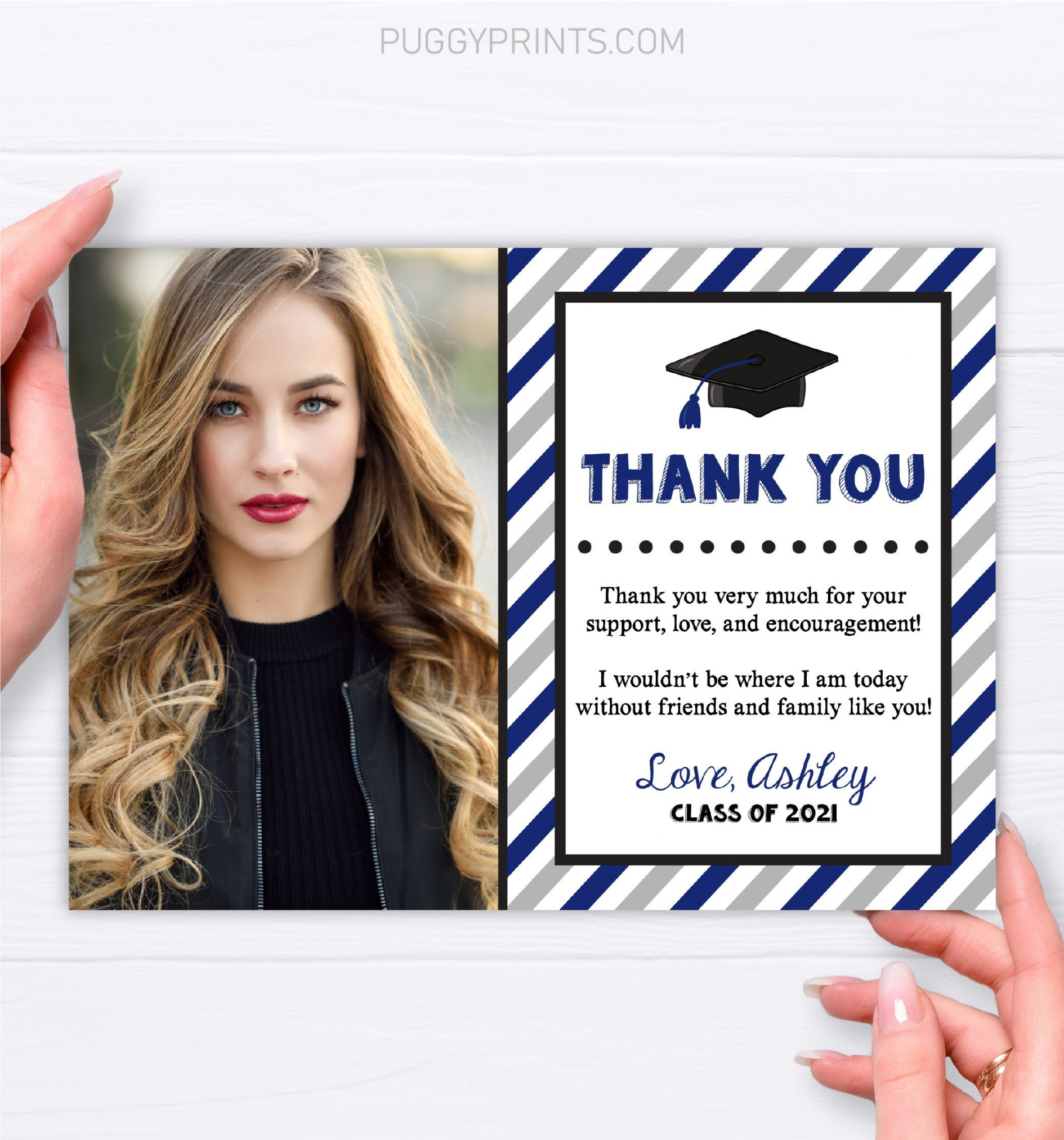 Graduation Thank You Cards Editable Graduation Party Thank - Etsy