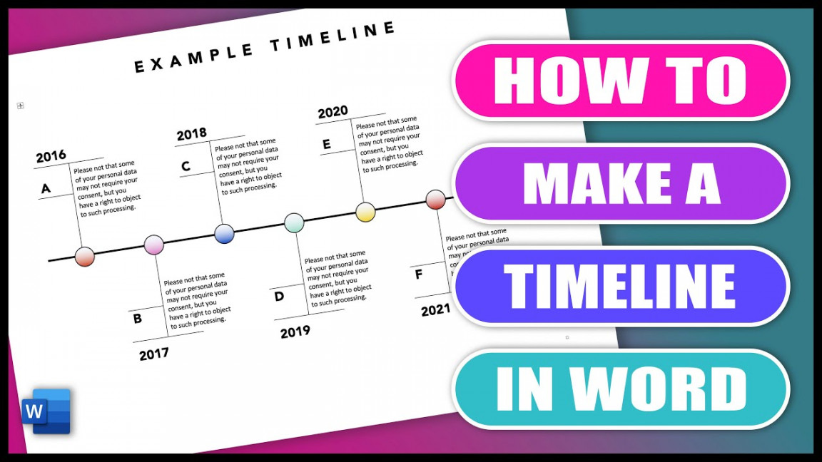 How to make a TIMELINE in Word  MS WORD Tutorials