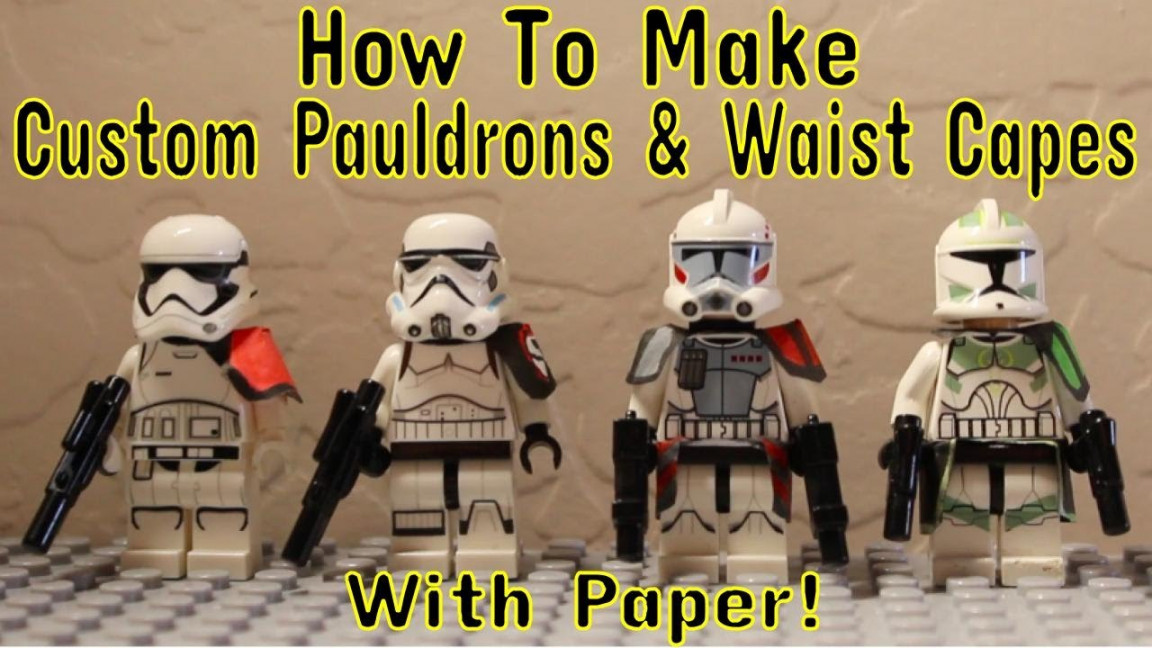 How To Make Custom Lego Star Wars Pauldrons And Waist Capes (Kama)! Made  Easy With Printout!