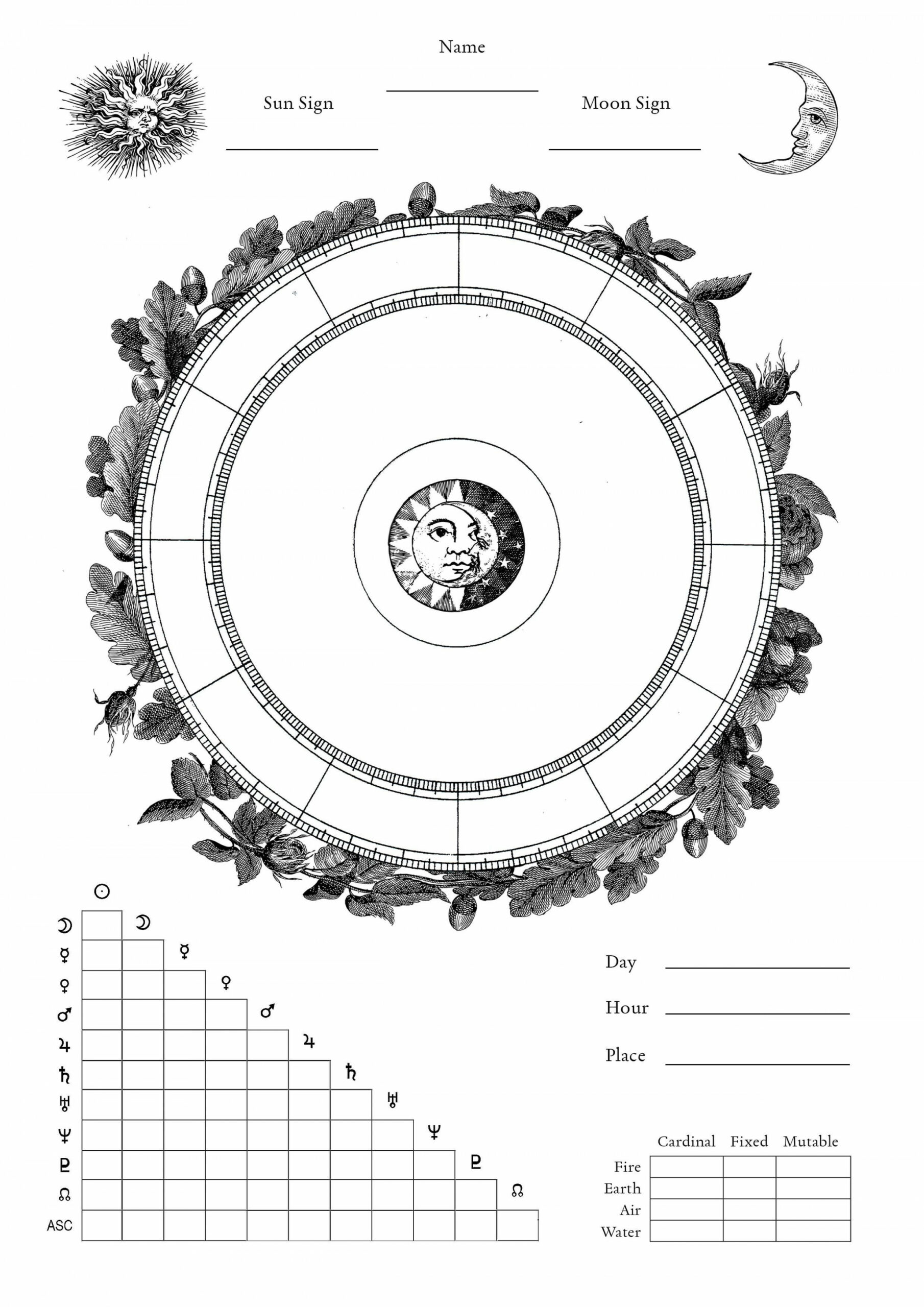 I made my own natal chart template, feel free to use