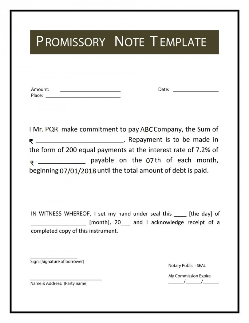 Parties of Promissory Note