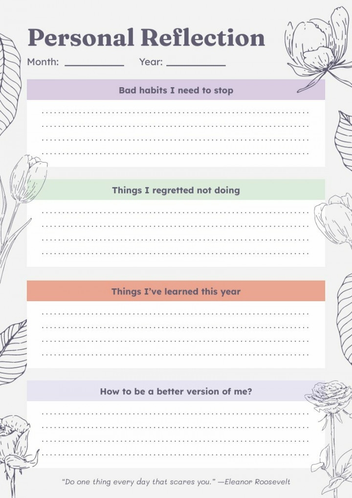 Reflective Journal  Free Schedule & Planner Template - Piktochart