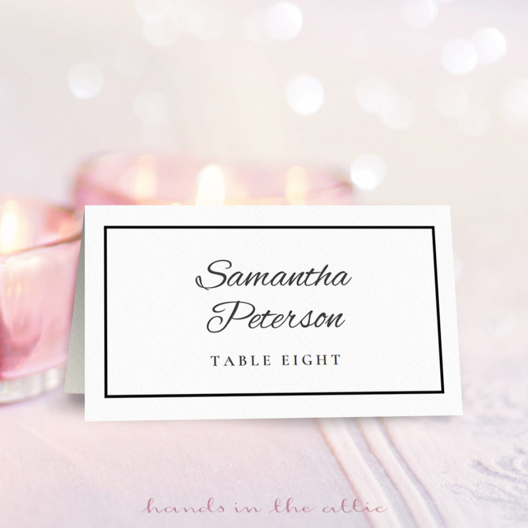 Wedding Place Card Template  Free Download  Hands in the Attic