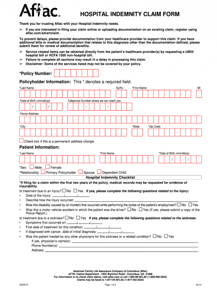 Aflac printable claim forms: Fill out & sign online  DocHub