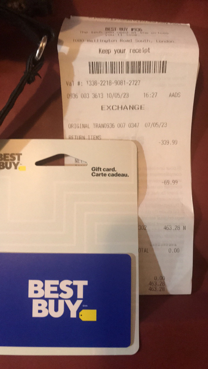 Best Buy gift card ($