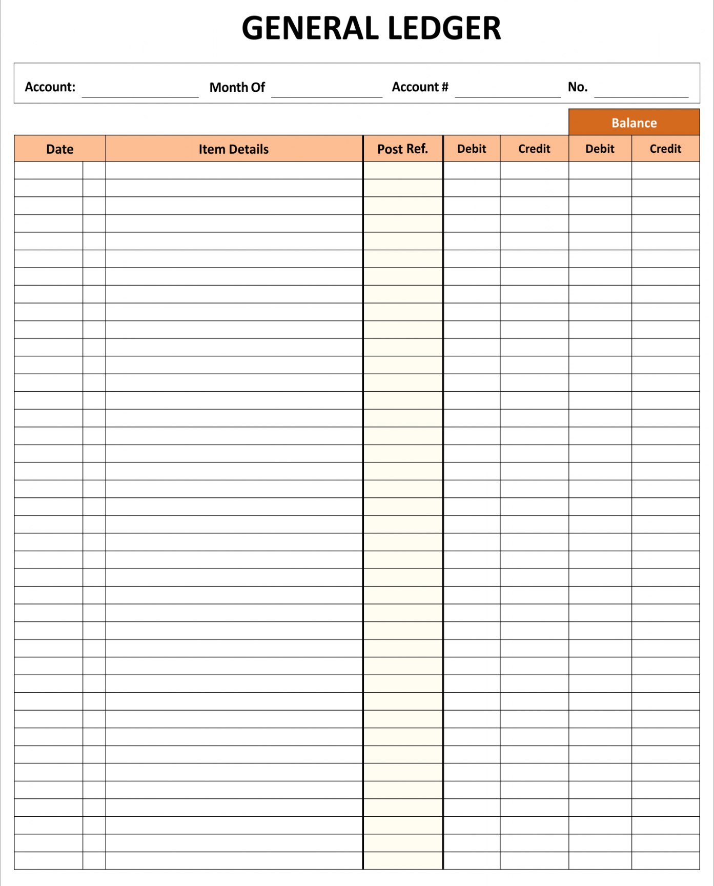 Best Free Printable Ledger Balance Sheet for Free at Printablee