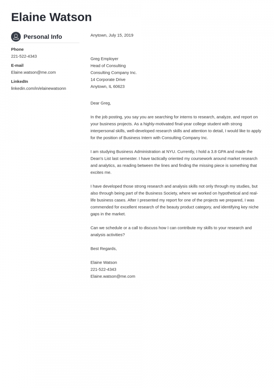 Business Cover Letter Examples & Templates [ ready]