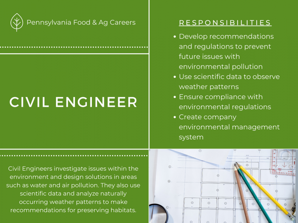 Civil Engineer - AG AND FOOD CAREERS IN PA