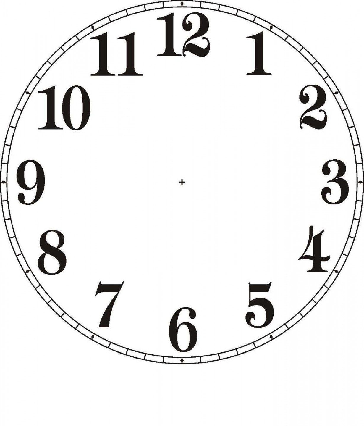 Clock Face Printable for Media Reading Clock  Relógios de parede