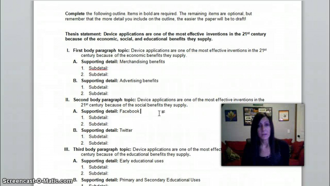 Creating a Thesis Statement and Outline