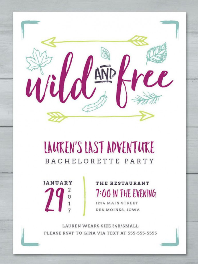 DIYable Bachelorette Party Invitation Templates  Free