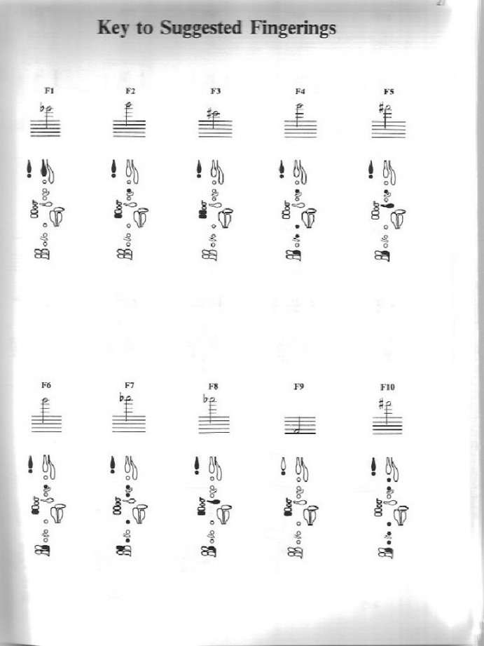 E Flat Clarinet Fingering Chart  PDF