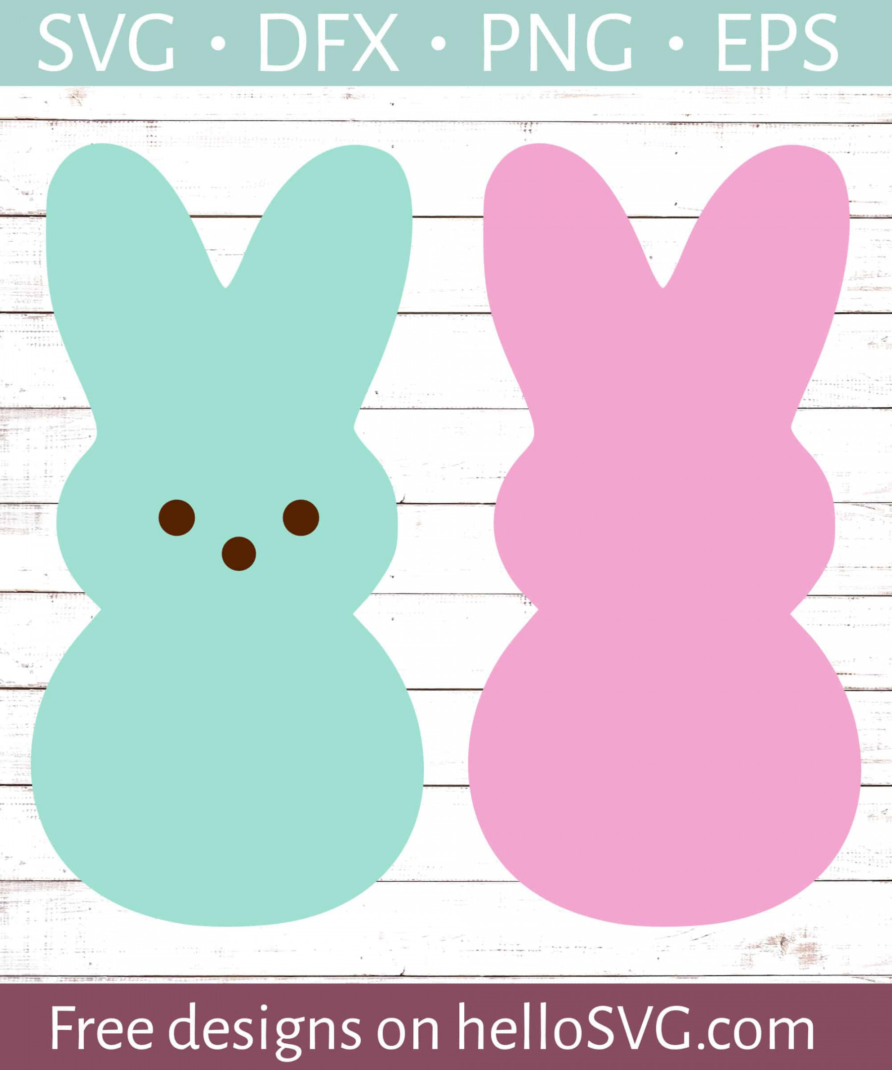 Easter Peeps SVG - Free SVG files  HelloSVG