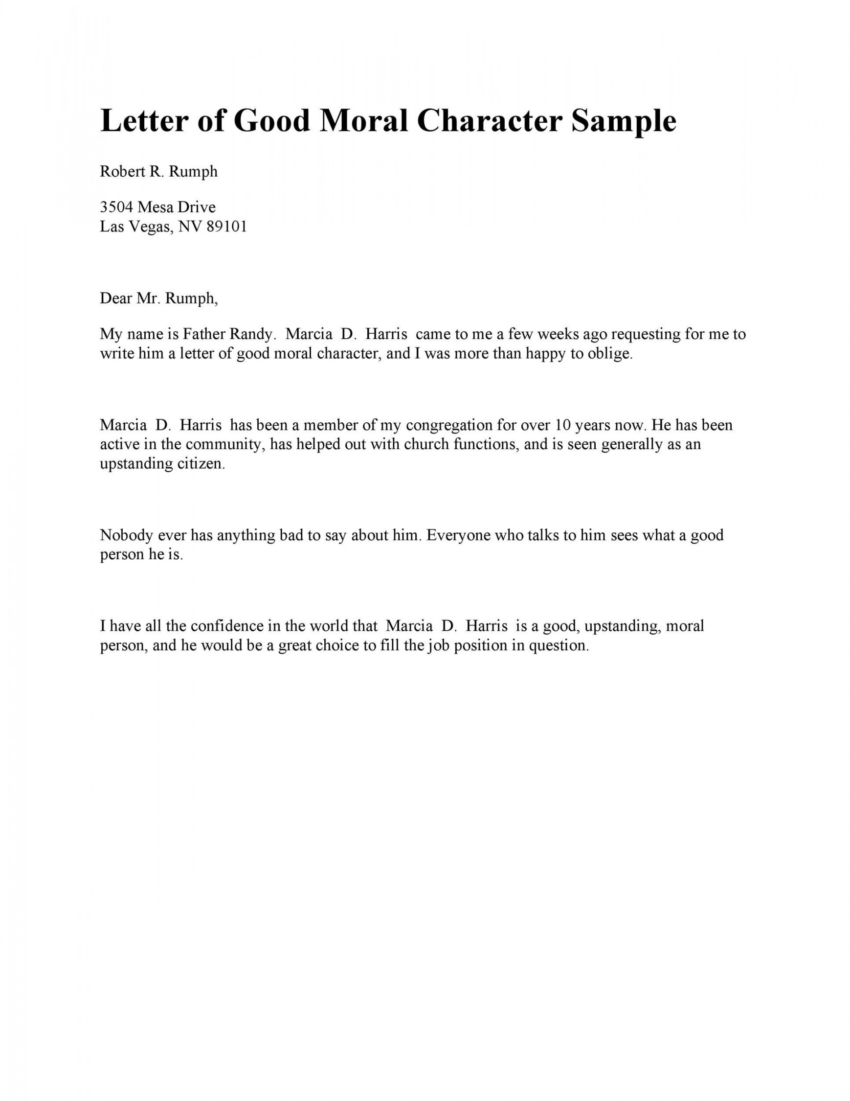 Free Immigration Letters (Character Reference Letters for