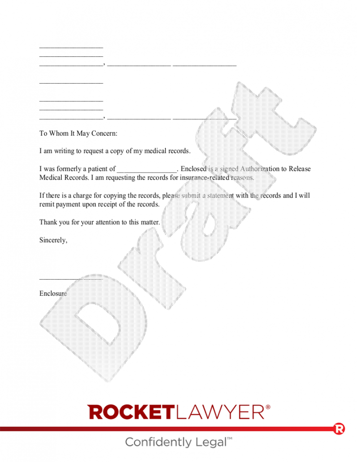 Free Medical Records Request Template & FAQs - Rocket Lawyer