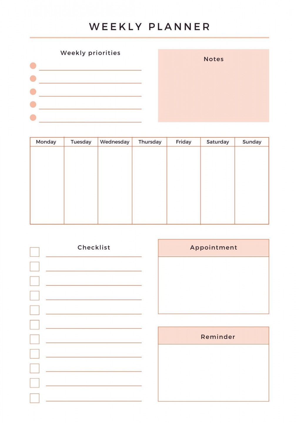 Free, printable planner templates to customize  Canva