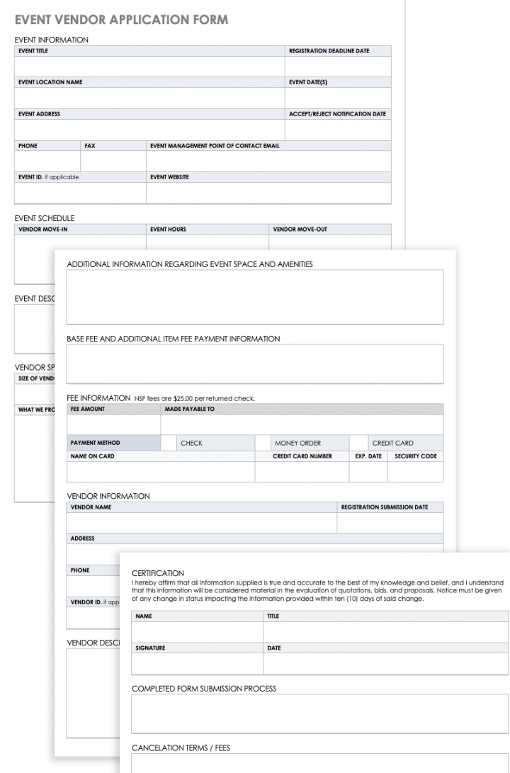 Free Vendor Application Forms & Templates  Smartsheet