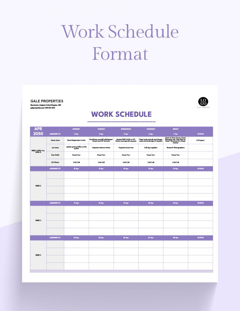 FREE Work From Home Schedule Template - Download in Word, Google