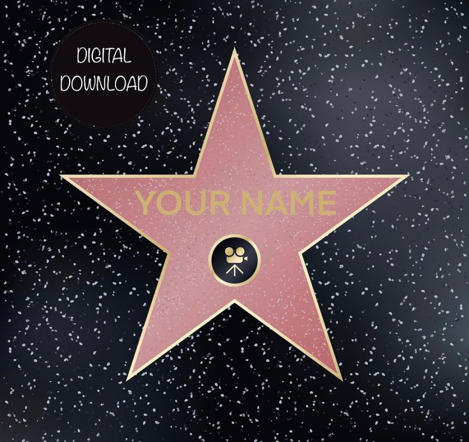 Hollywood Star Digital Download / Customized / Personalized - Etsy