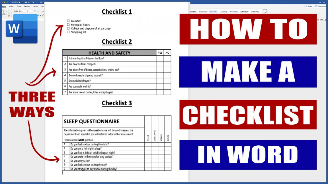 How to Make a Checklist in Word  Microsoft Word Tutorials