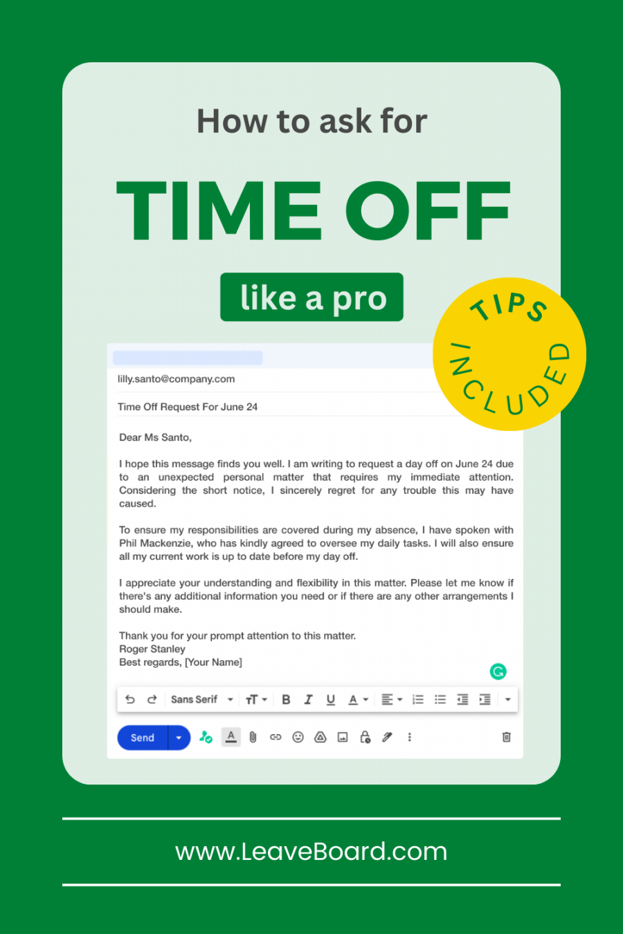 How to request time off like a pro? Tips and examples included