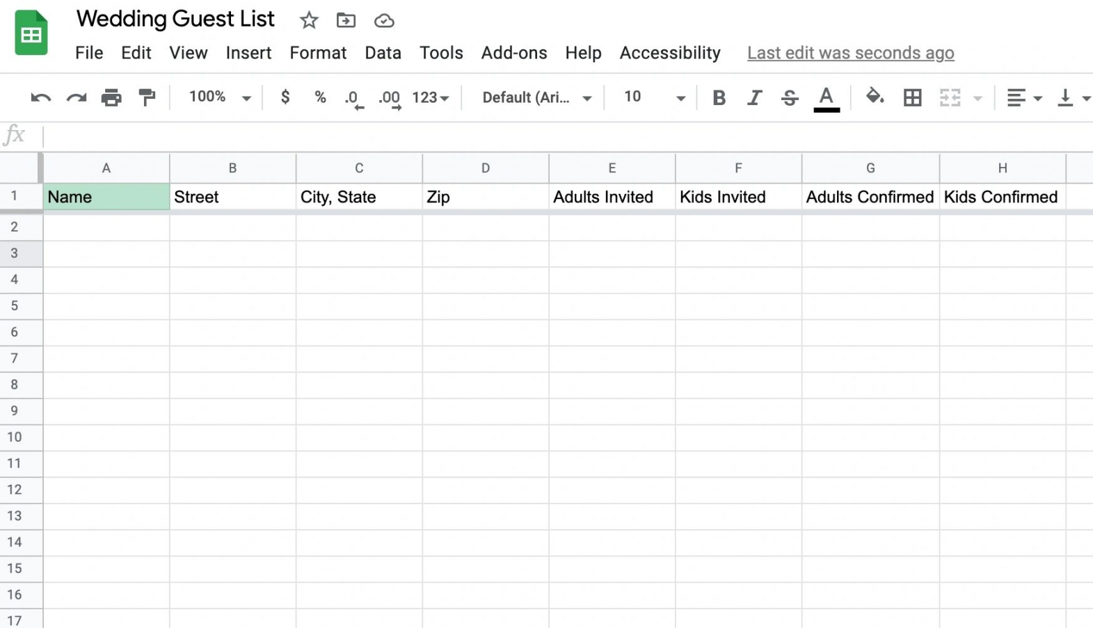 How to use Google Sheets for Wedding Planning