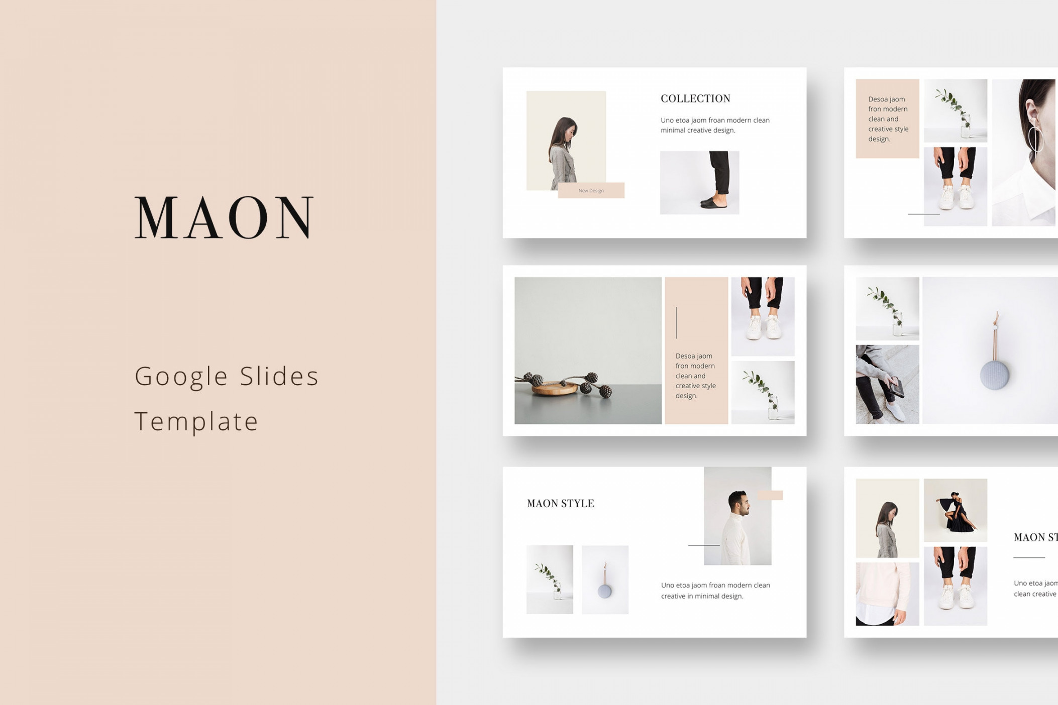 MAON Modern Google Slides Template - Etsy